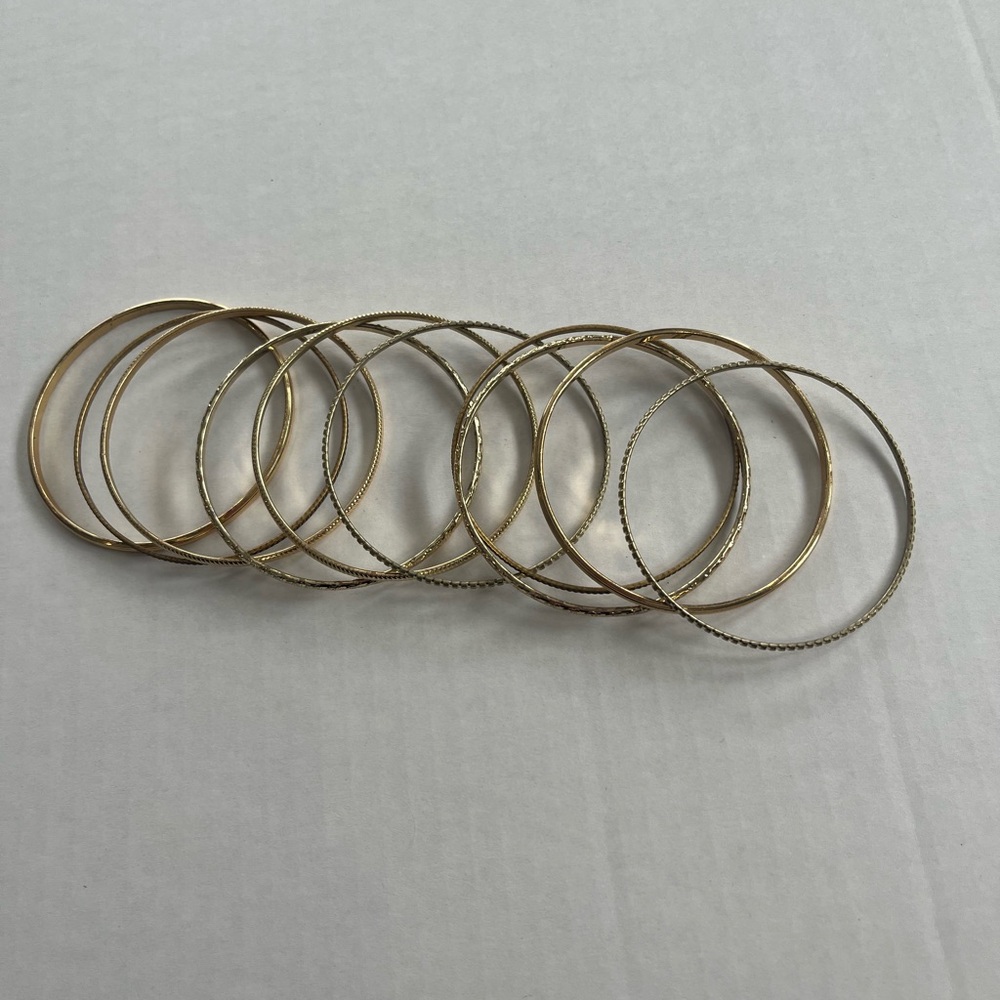 Elegant Gold Bangle Set